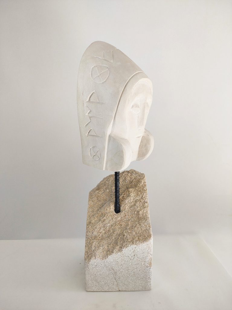 DAMA DE CASTELLAR, 2025 Escultura en piedra, dama de castellar, talla directa, piedra, escultura en piedra, escultura, arte, museo, historia, iberos
