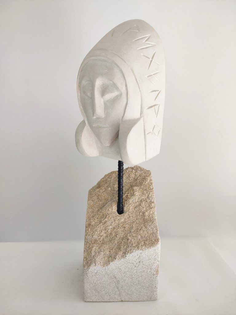 DAMA DE CASTELLAR, 2025 Escultura en piedra, dama de castellar, talla directa, piedra, escultura en piedra, escultura, arte, museo, historia, iberos