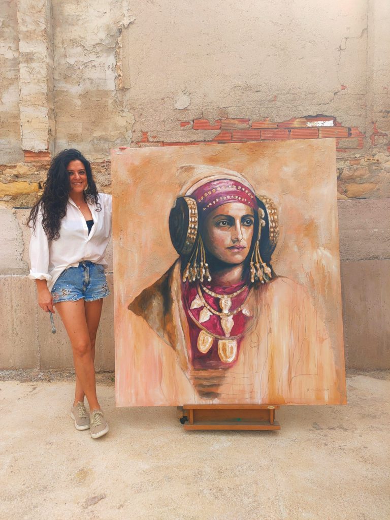 DAMA DE ELCHE, 2025 Retrato dama de elche oleo cuadro pintura grandes dimensiones, galeria
